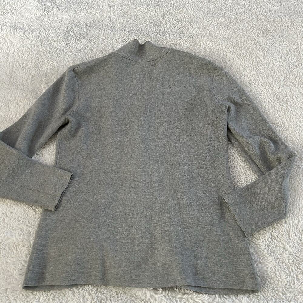 J Crew Womens Merino Wool Grey Blazer Sz M Cardigan Preppy Country Club Core - Picture 2 of 5